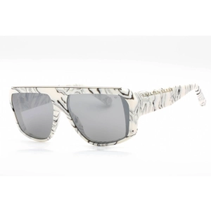 Philipp Plein Women's Sunglasses - Marmorized Ivory Frame Grey Lens | SPP074 9YLX