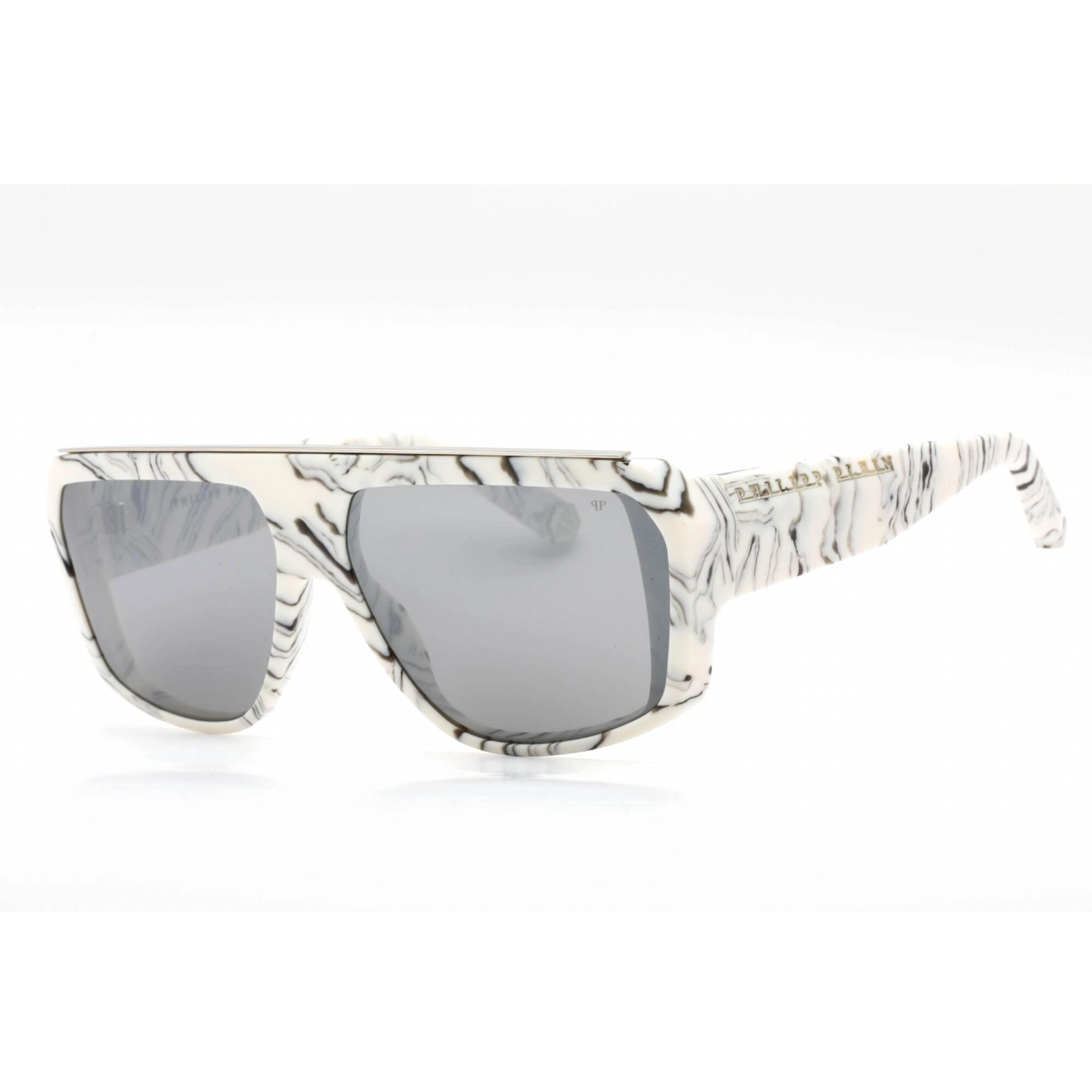 Philipp Plein Women's Sunglasses - Marmorized Ivory Frame Grey Lens | SPP074 9YLX
