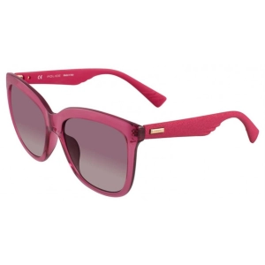 Police Women's Sunglasses - Shiny Clear Pink Cat Eye Frame | POLICE SPL410 AFDX