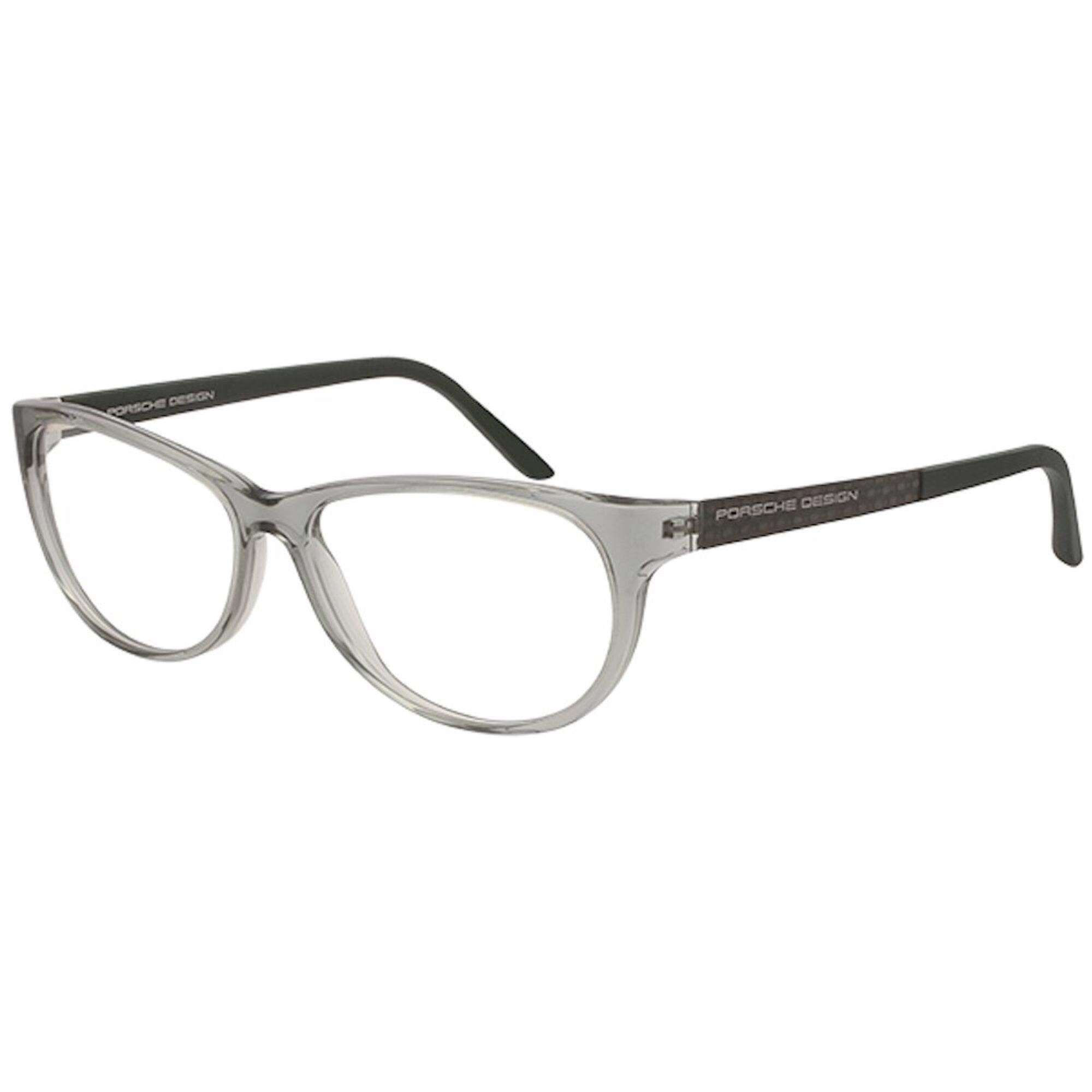 Porsche Women's Eyeglasses - Graphite Green Plastic Oval Frame | PORSCHE P8246 B