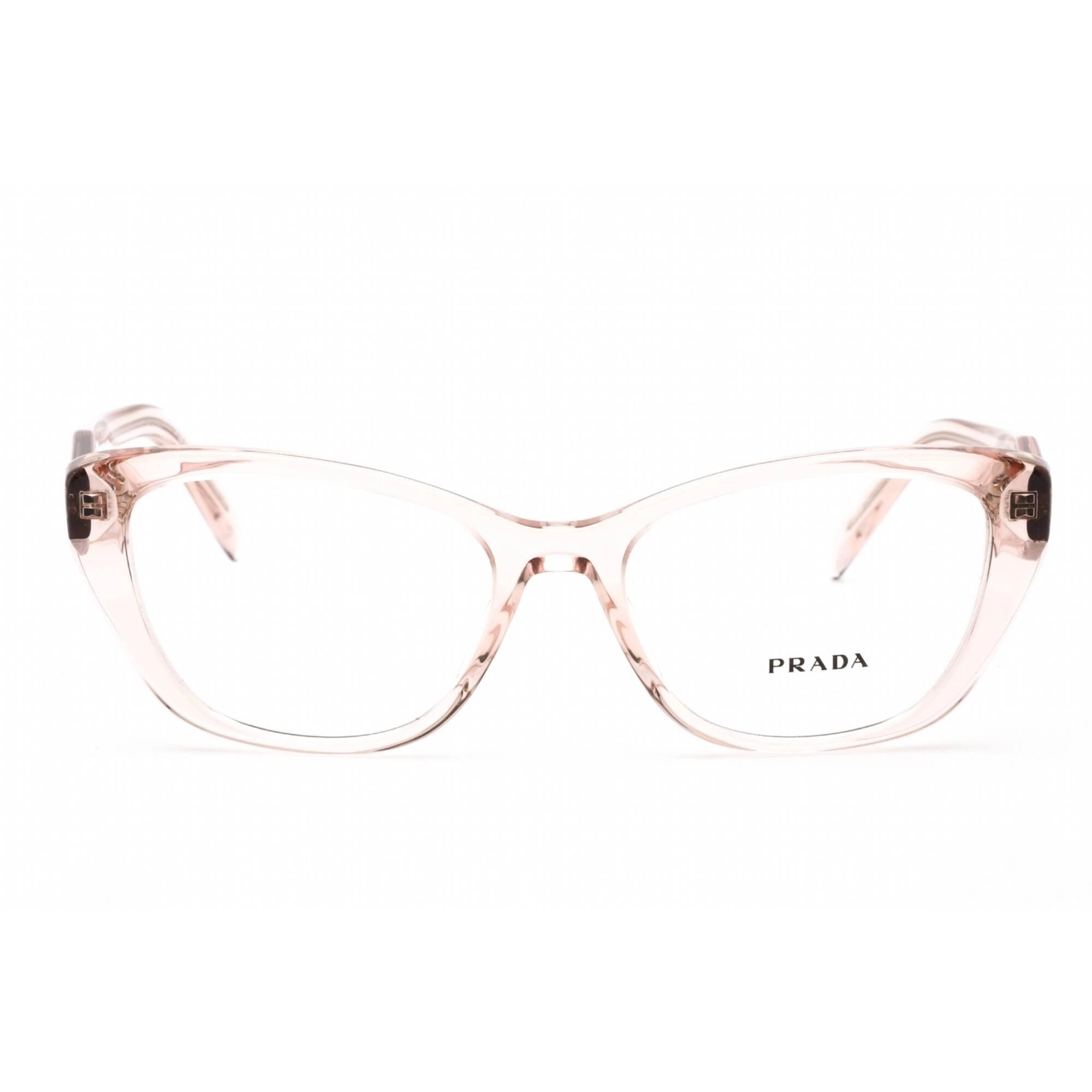 Prada Women's Eyeglasses - Cat Eye Shape Crystal Pink Plastic Frame | 0PR 19WV 15J1O1