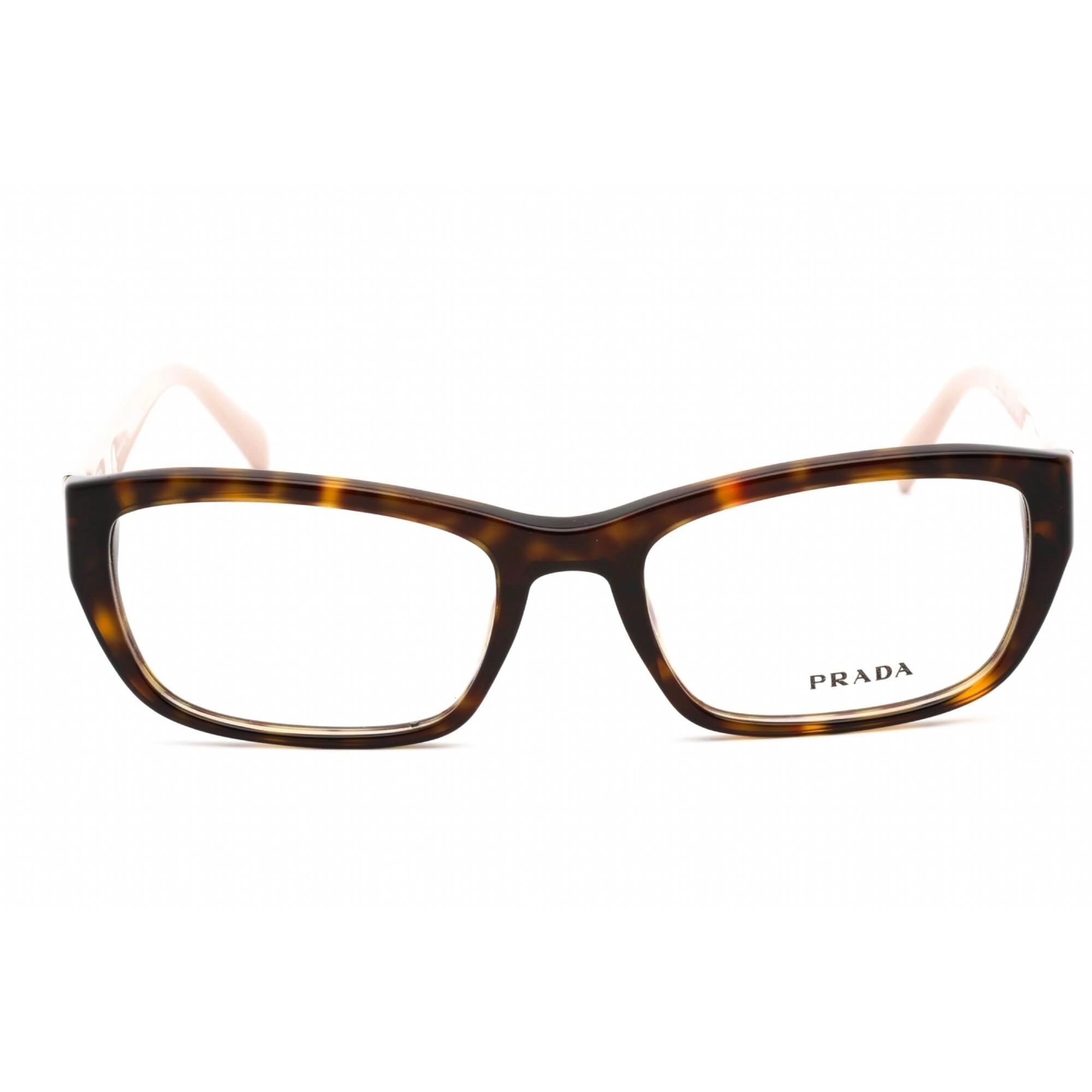 Prada Women's Eyeglasses - Rectangular Shape Tortoise Plastic Frame | 0PR 18OV 14G1O1