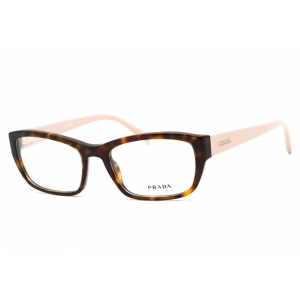 Prada Women's Eyeglasses - Rectangular Shape Tortoise Plastic Frame | 0PR 18OV 14G1O1