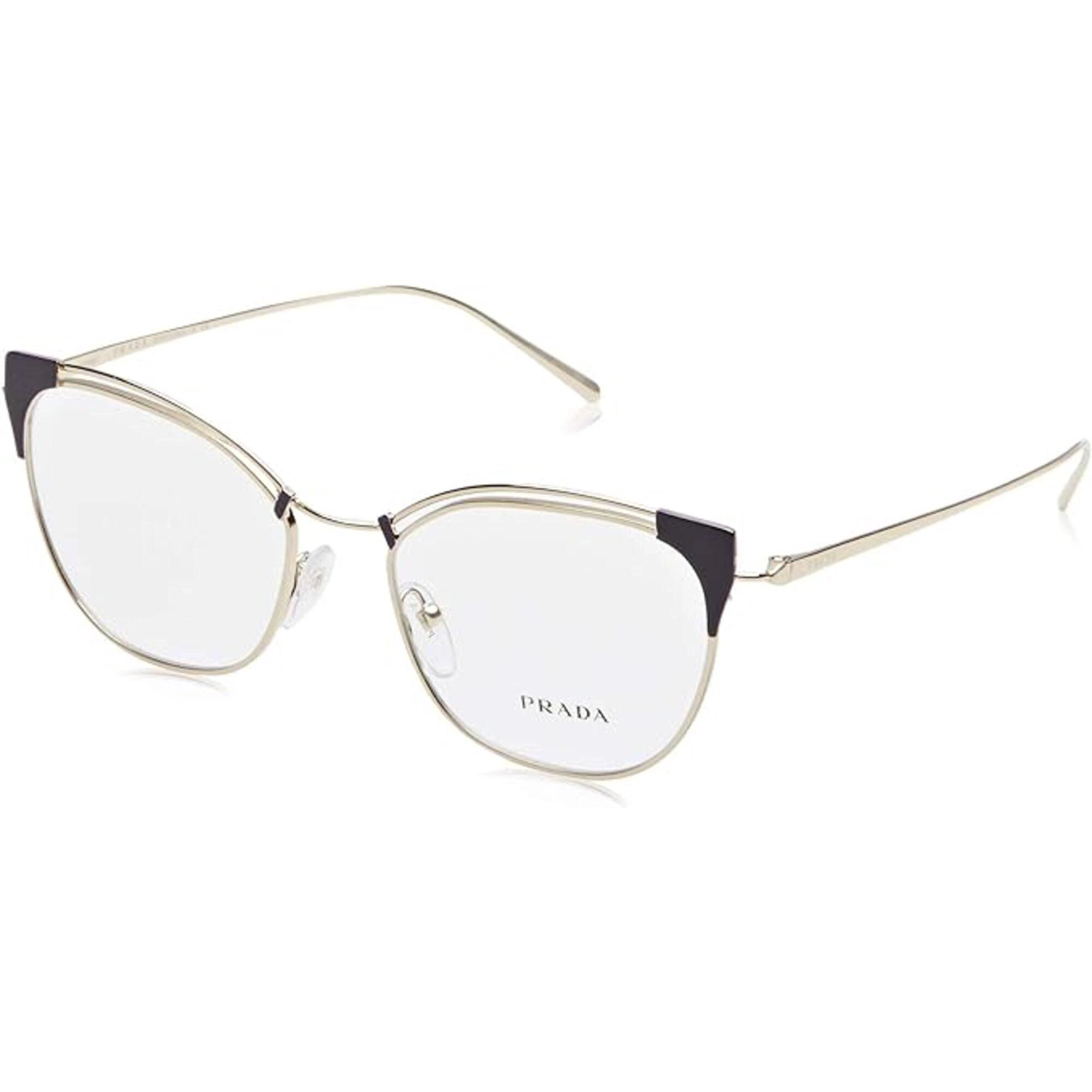 Prada Women's Eyeglasses - Violet Pale Gold Cat Eye Frame | PRADA 0PR62UV YC01O151