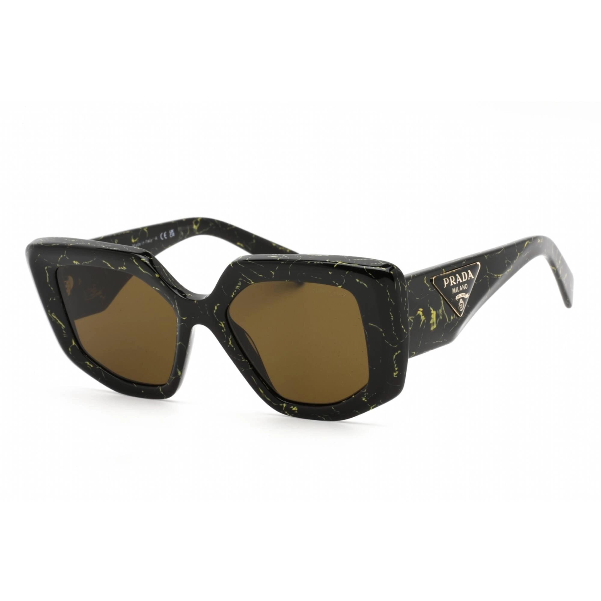 Prada Women's Sunglasses - Full Rim Black Yellow Marble Plastic | 0PR 14ZS 19D01T
