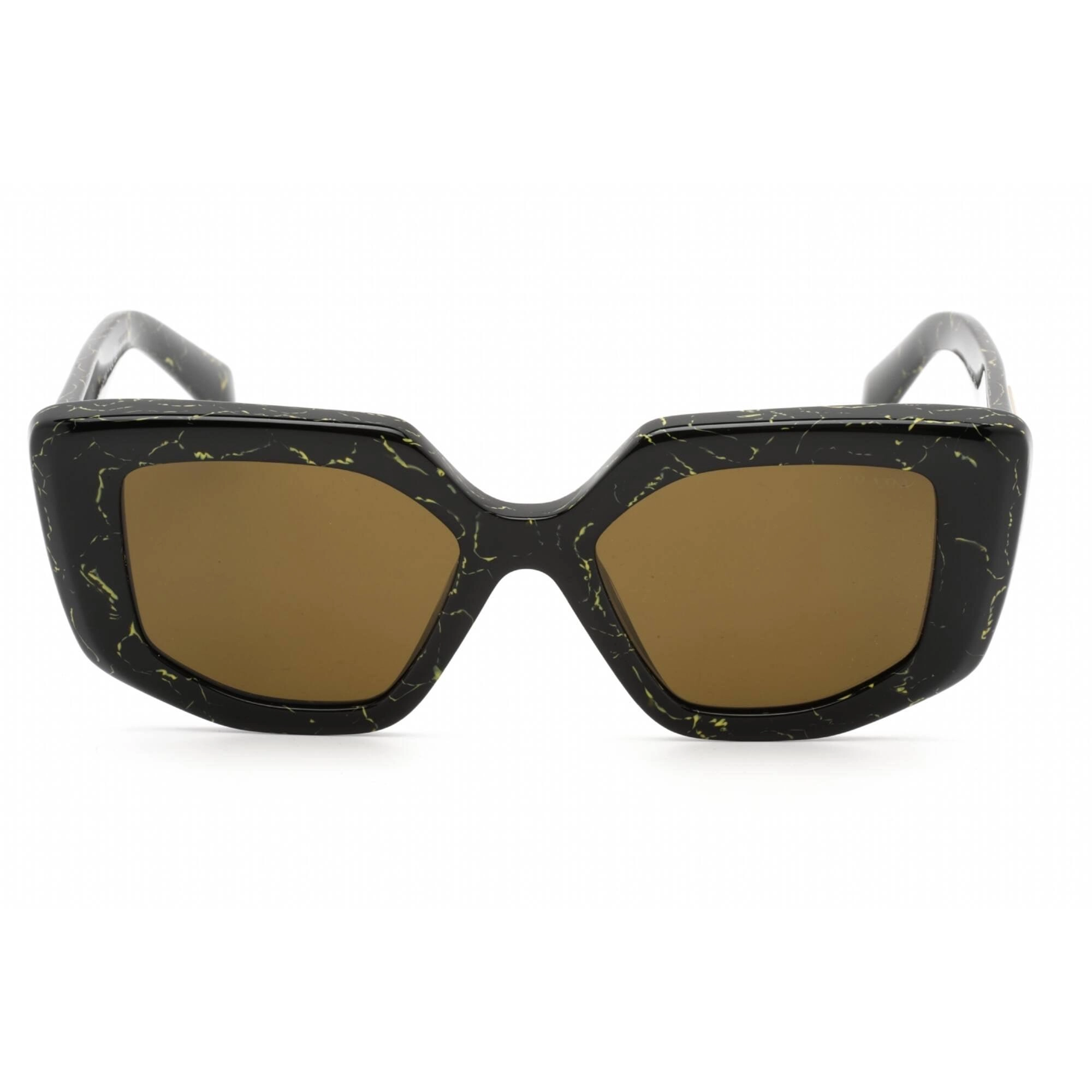 Prada Women's Sunglasses - Full Rim Black Yellow Marble Plastic | 0PR 14ZS 19D01T