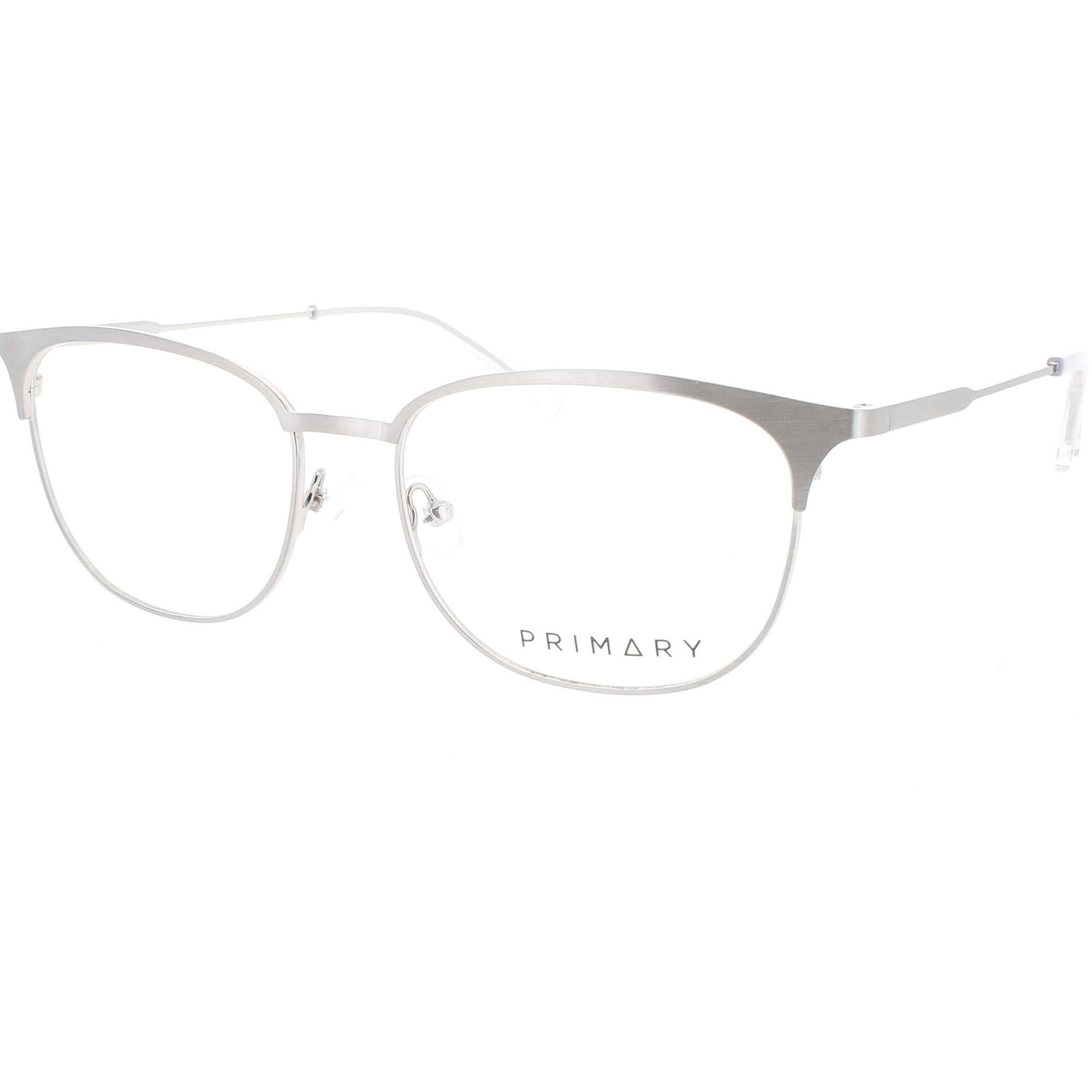 Primary Women's Eyeglasses - Demo Lens Metal Cat Eye Full Rim Frame | 1133 SILVER