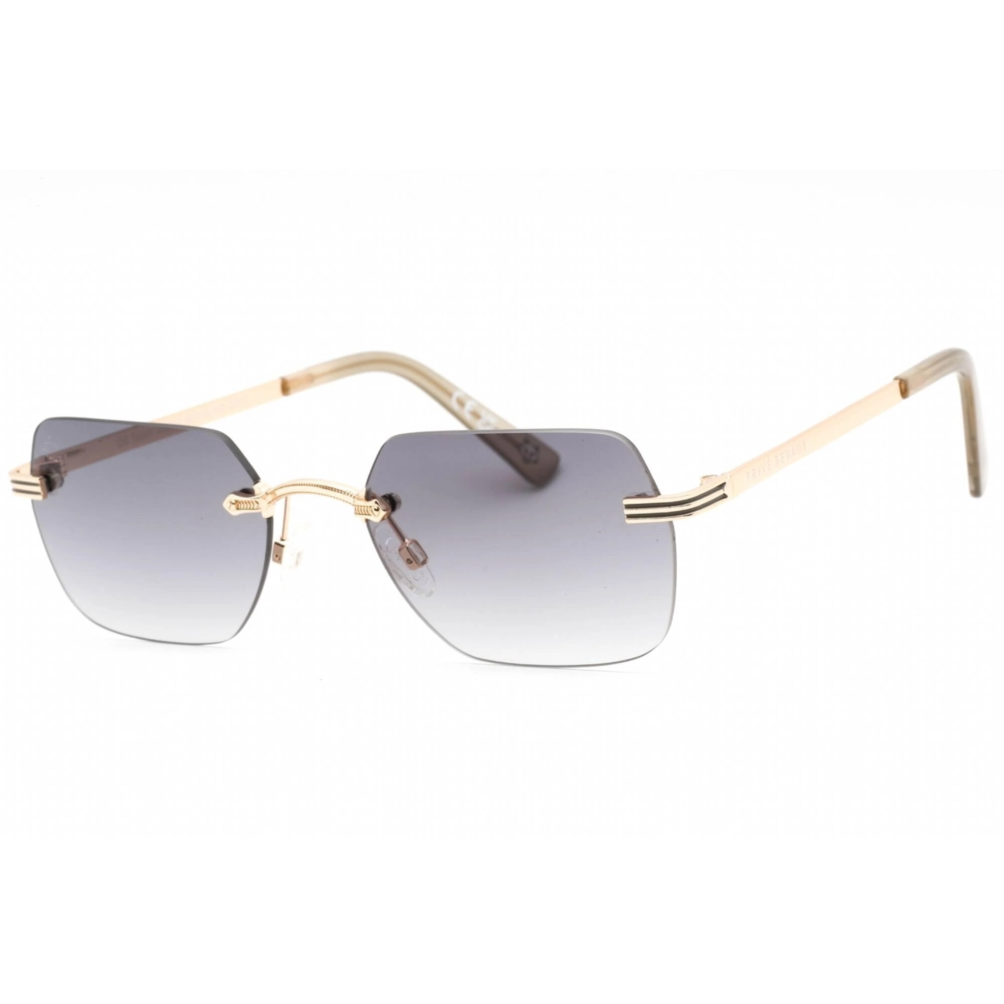 Prive Revaux Women's Sunglasses - Full Rim Rectangular Metal Frame | DB Touch Grey