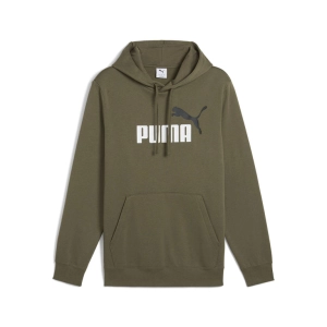 PUMA MEN'S ESSENTIALS BIG LOGO FLEECE GREEN HOODIE