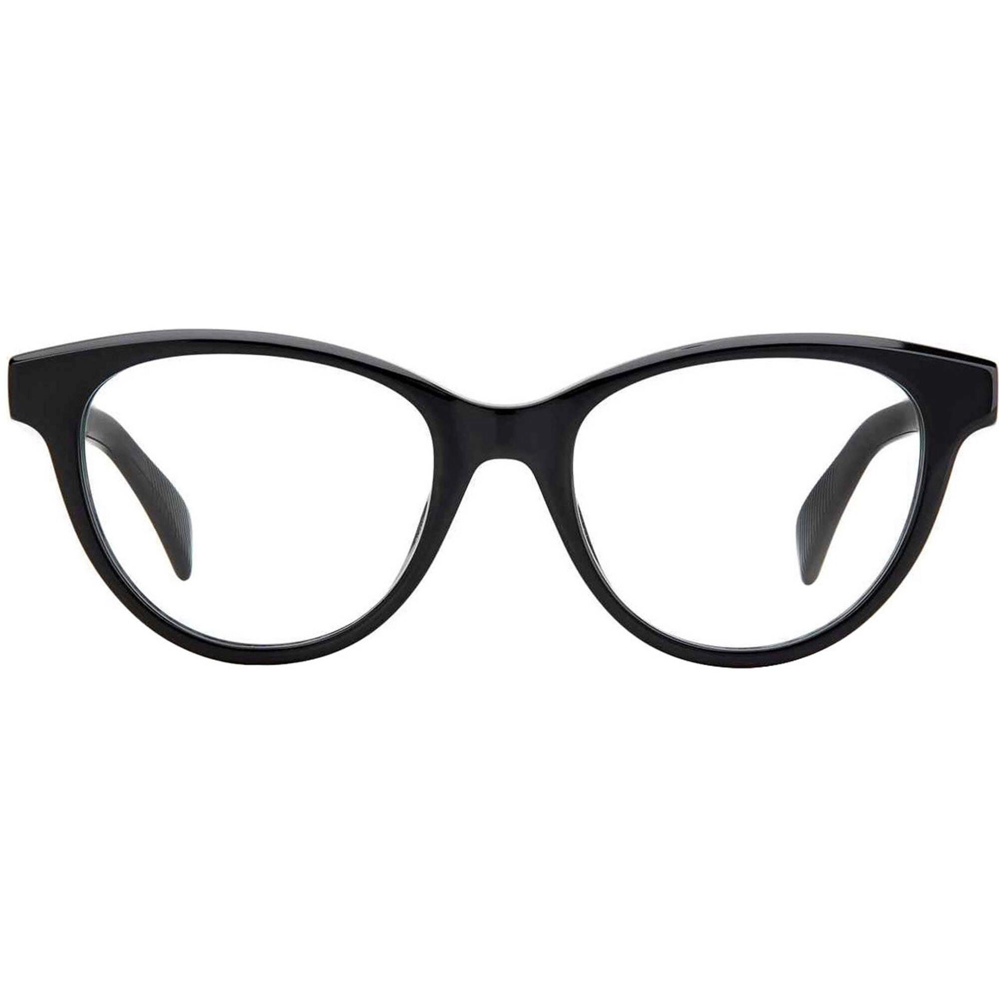 Rag and Bone Women's Eyeglasses - Black Plastic Full Rim Cat Eye Frame | RNB3048 0807