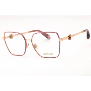 Roberto Cavalli Women's Eyeglasses - Copper Gold/Pink Metal Square Frame | VRC029 02AM