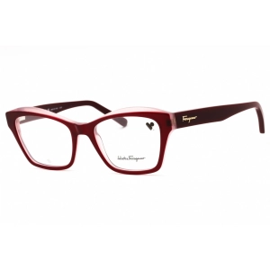 Salvatore Ferragamo Women's Eyeglasses - Burgundy/Rose Acetate Cat Eye | SF2951 614