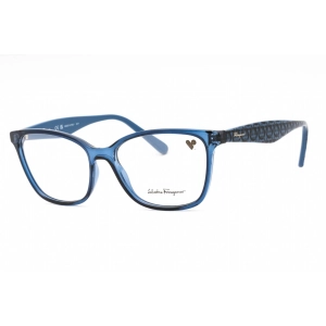 Salvatore Ferragamo Women's Eyeglasses - Transparent Blue Full Rim Frame | SF2918 432