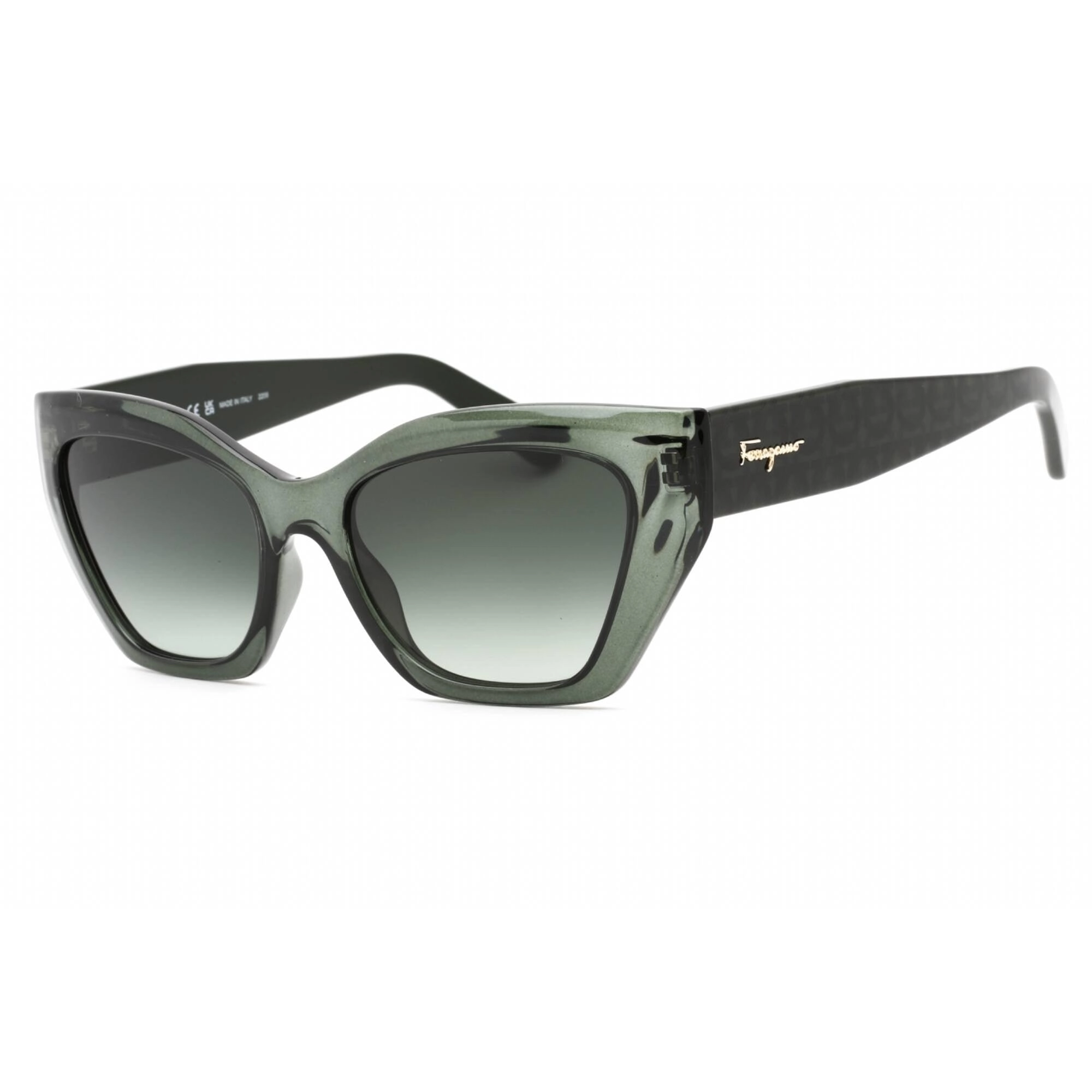 Salvatore Ferragamo Women's Sunglasses - Transparent Forest Green Frame | SF1043S 316