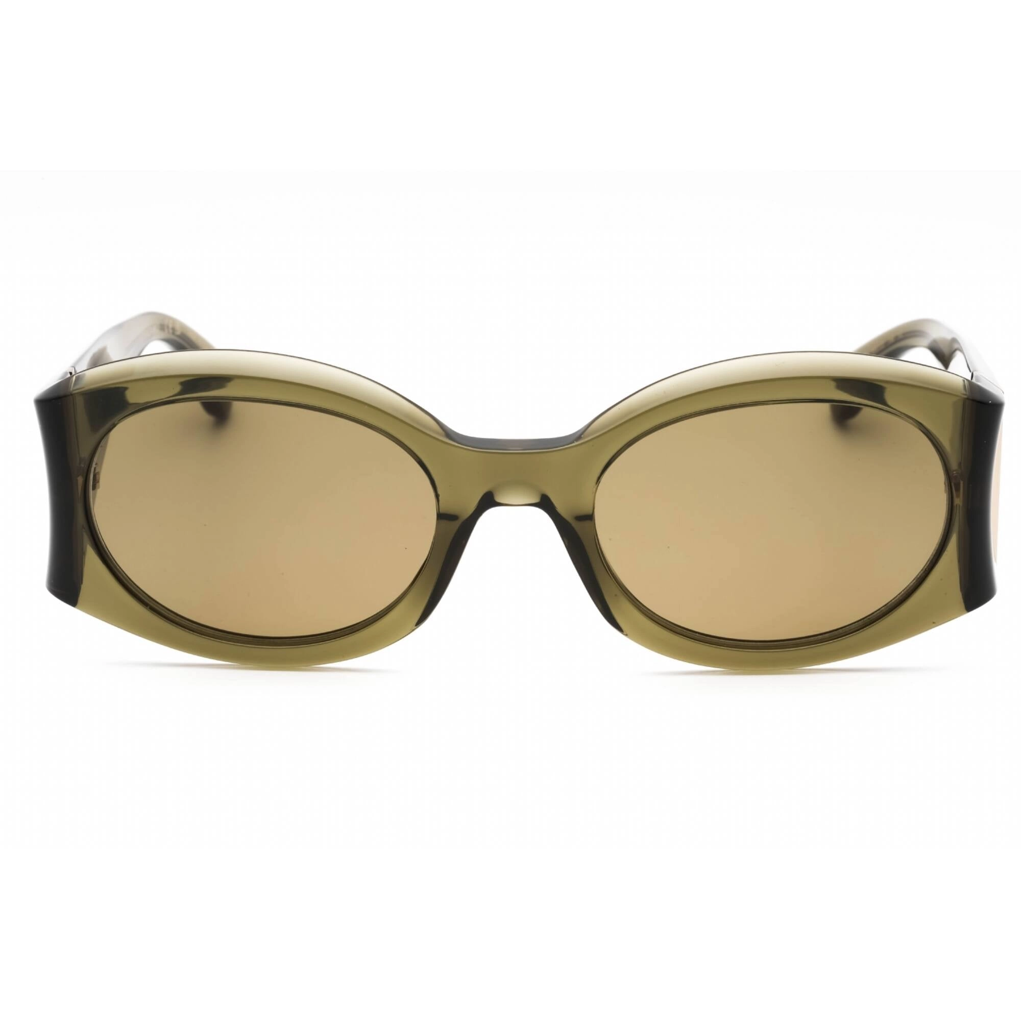 Salvatore Ferragamo Women's Sunglasses - Transparent Khaki Oval Frame | SF2008S 320