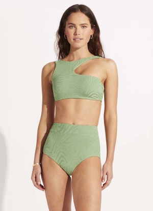 Second Wave High Waisted Pant - Palm Green