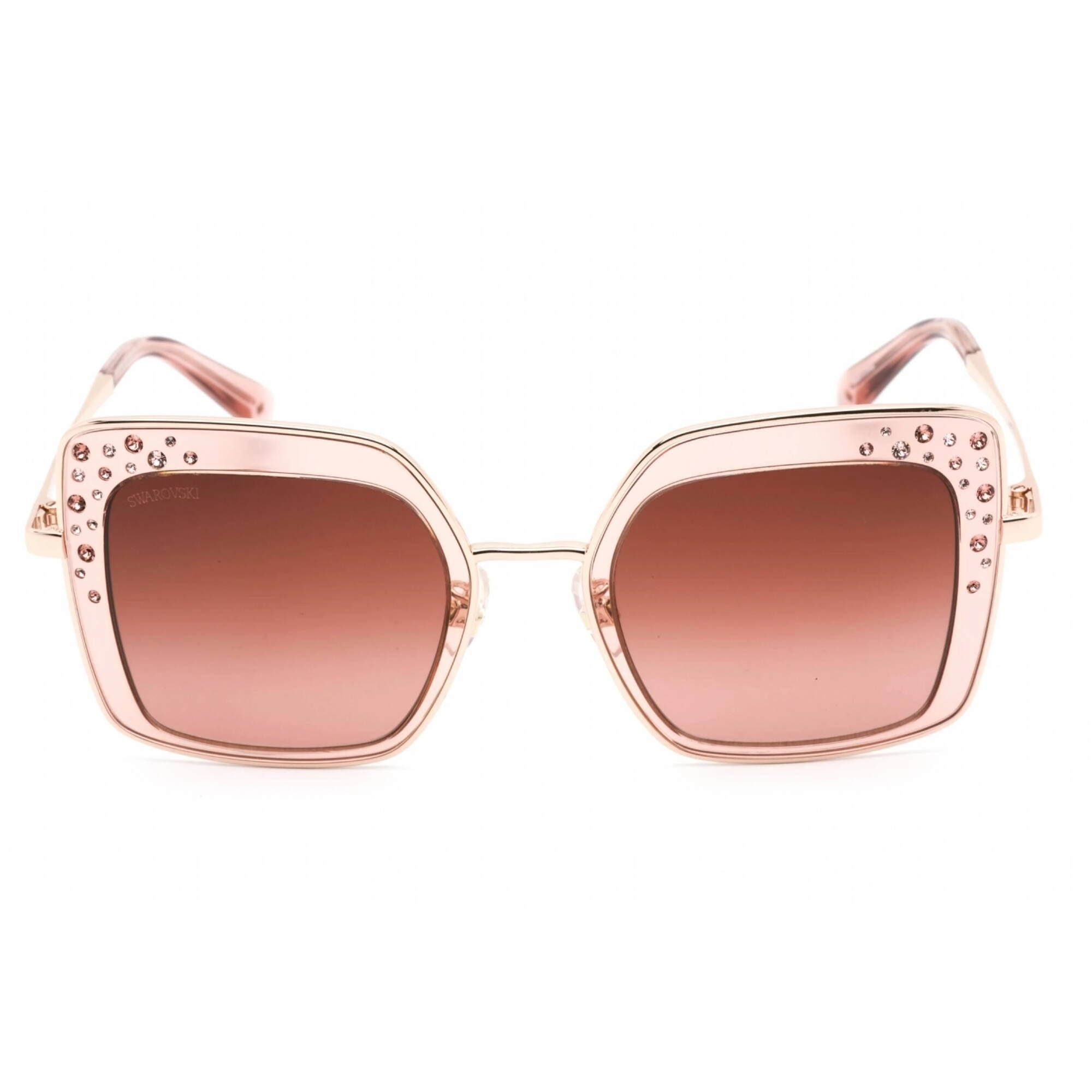 Swarovski Women's Sunglasses - Shiny Pink Metal Butterfly Shape Frame | SK0324-H 72F