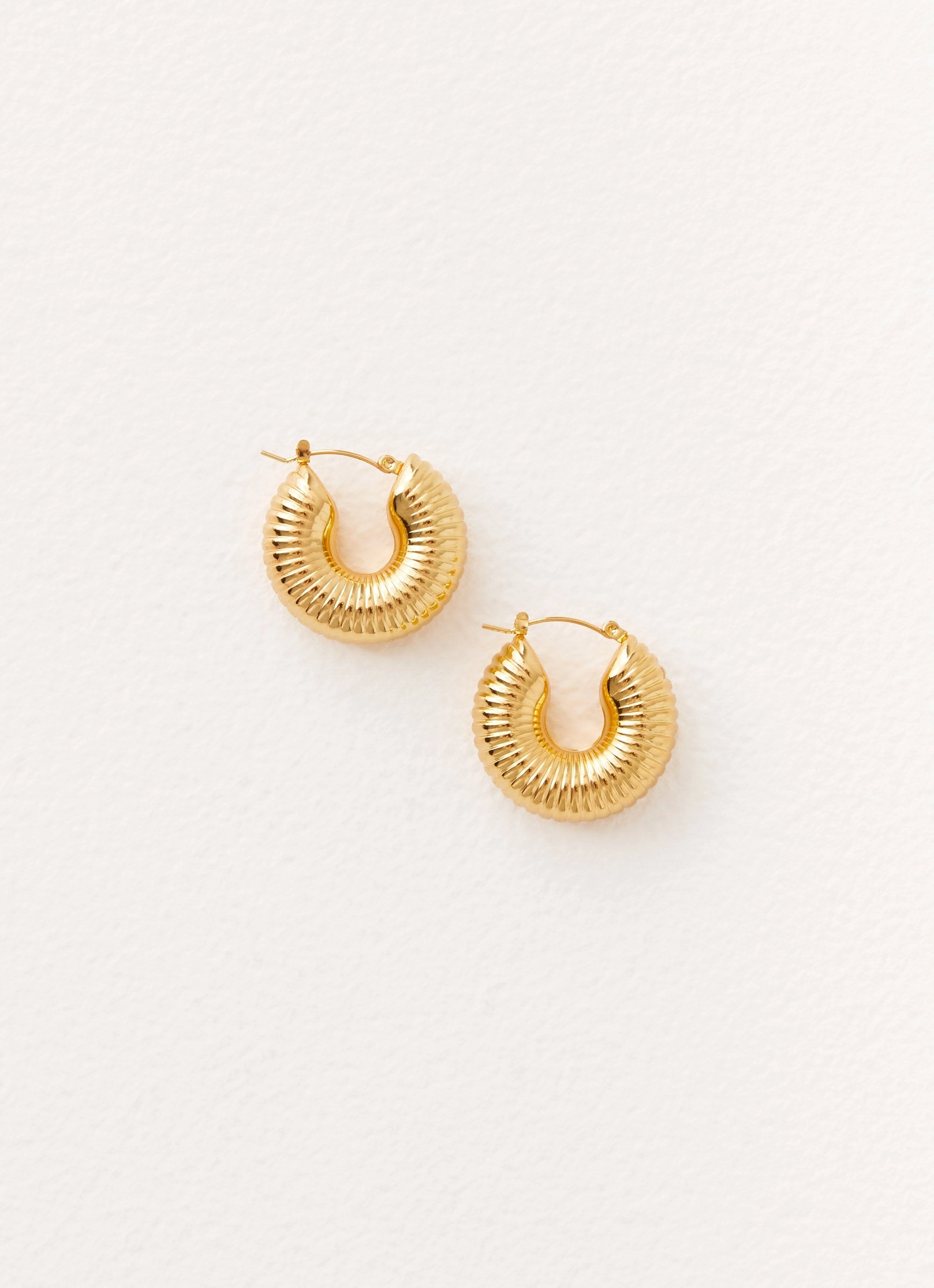 Talk To Me Hoop Earrings - Gold