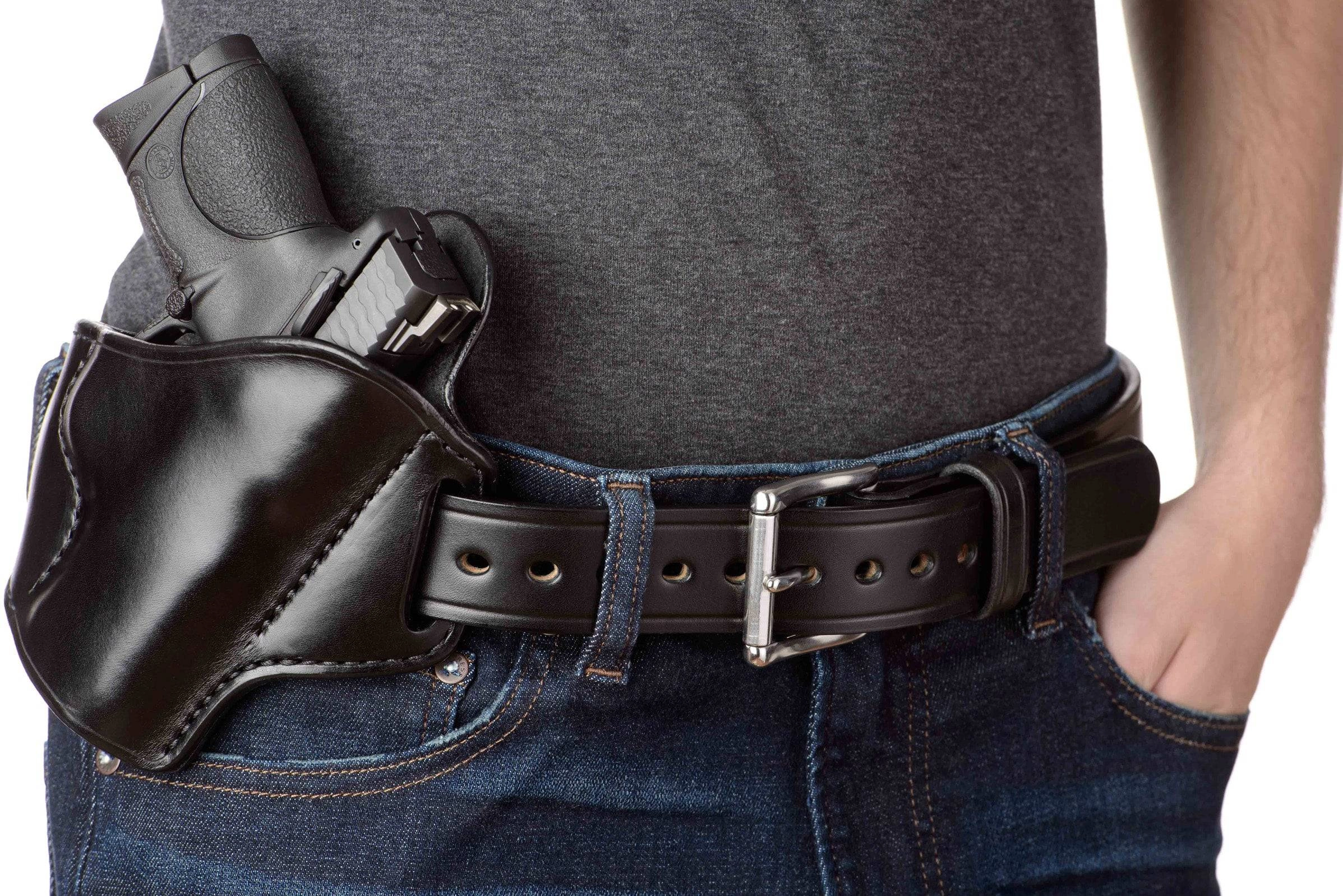 The Eastwood: Men's Black Creased Accent Leather Belt Max Thick 1.50"