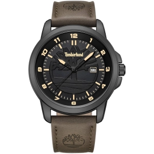 Timberland Men's Watch - Classic Black Dial Dark Brown Leather Strap | TDWGB9002102