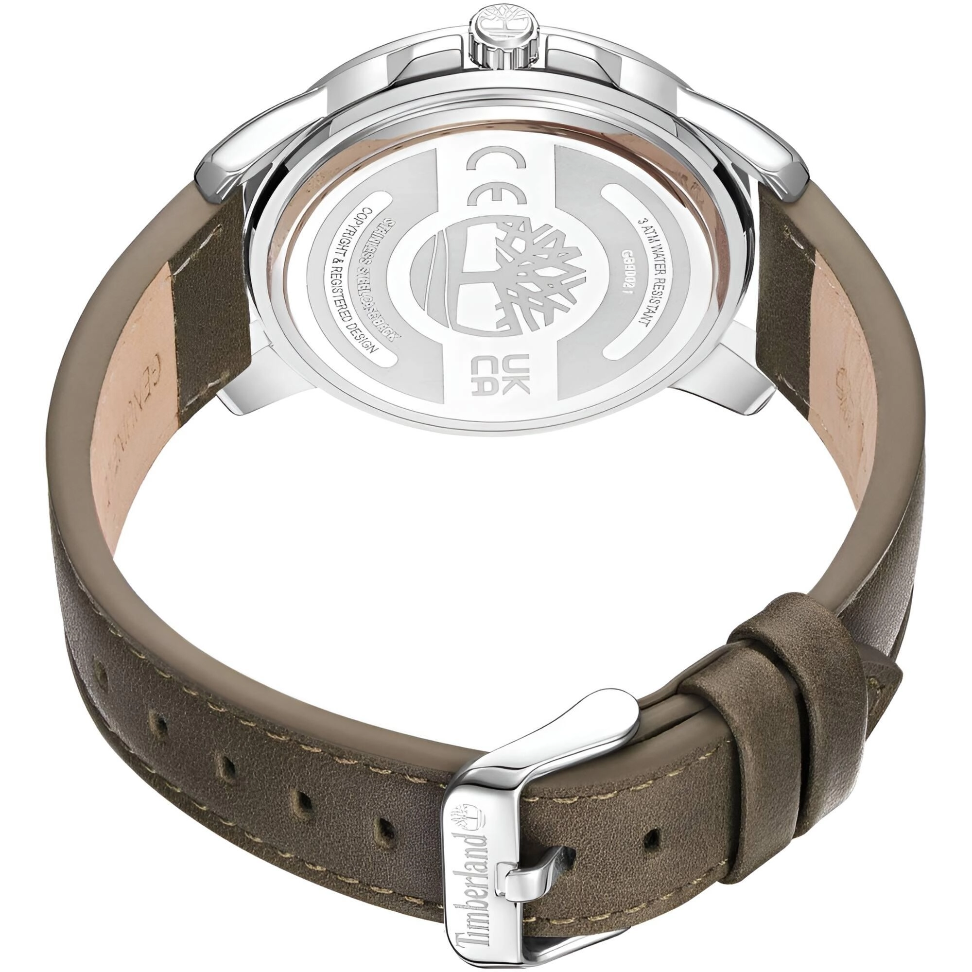 Timberland Men's Watch - Classic Black Dial Dark Brown Leather Strap | TDWGB9002102