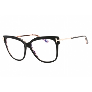 Tom Ford Women's Eyeglasses - Black/Other Plastic Cat Eye Frame | FT5704-B 005