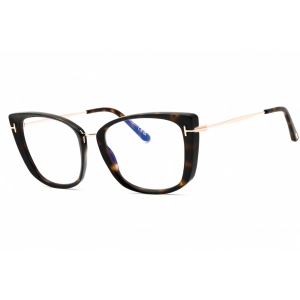Tom Ford Women's Eyeglasses - Dark Havana Cat Eye Shape Full Rim Frame | FT5816-B 052