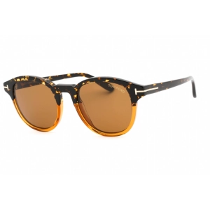 Tom Ford Women's Sunglasses - Colored Havana Plastic Oval 50mm Frame | FT0752 55E