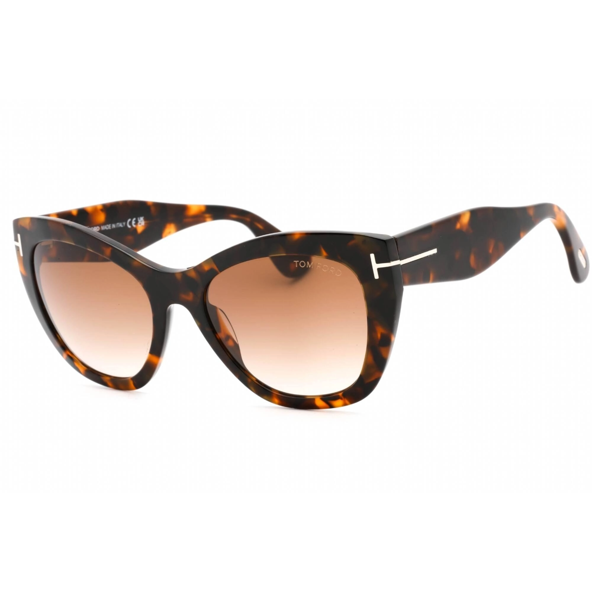Tom Ford Women's Sunglasses - Coloured Havana Plastic Cat Eye Shape Frame | FT0940 55F