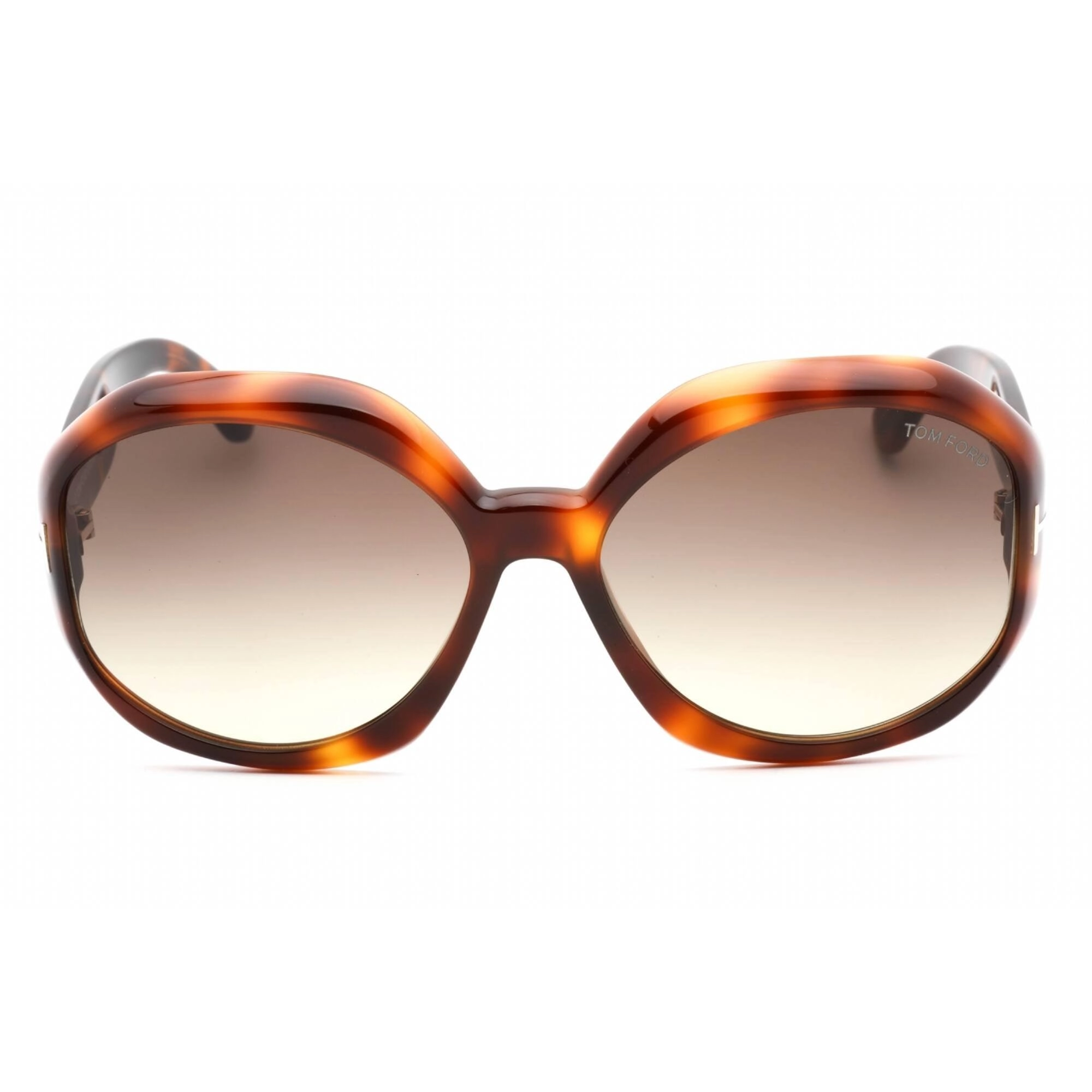 Tom Ford Women's Sunglasses - Dark Havana Plastic Full Rim Oval Frame | FT1011 52B