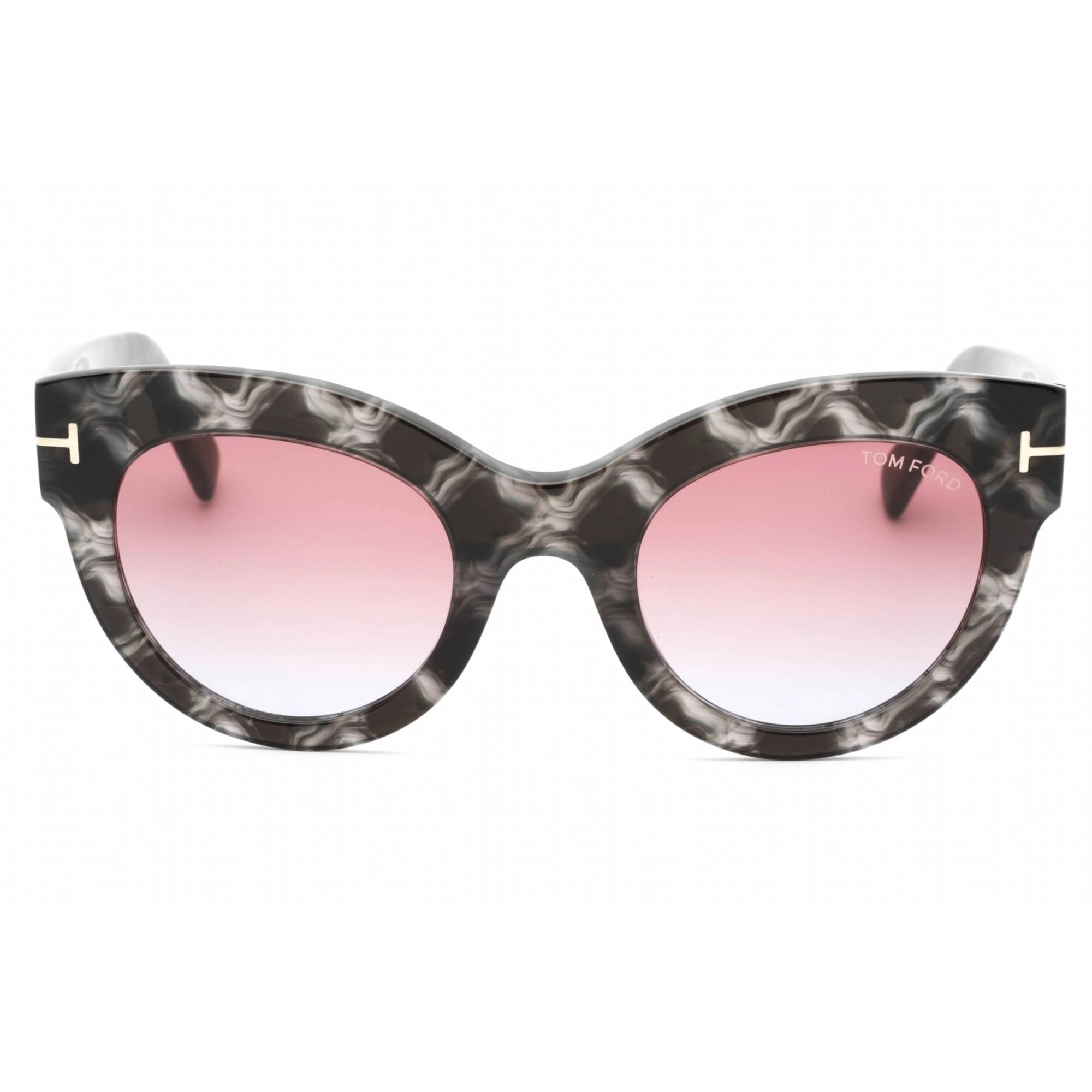 Tom Ford Women's Sunglasses - Havana/Other Cat Eye Frame Violet Lens | FT1063 56Z
