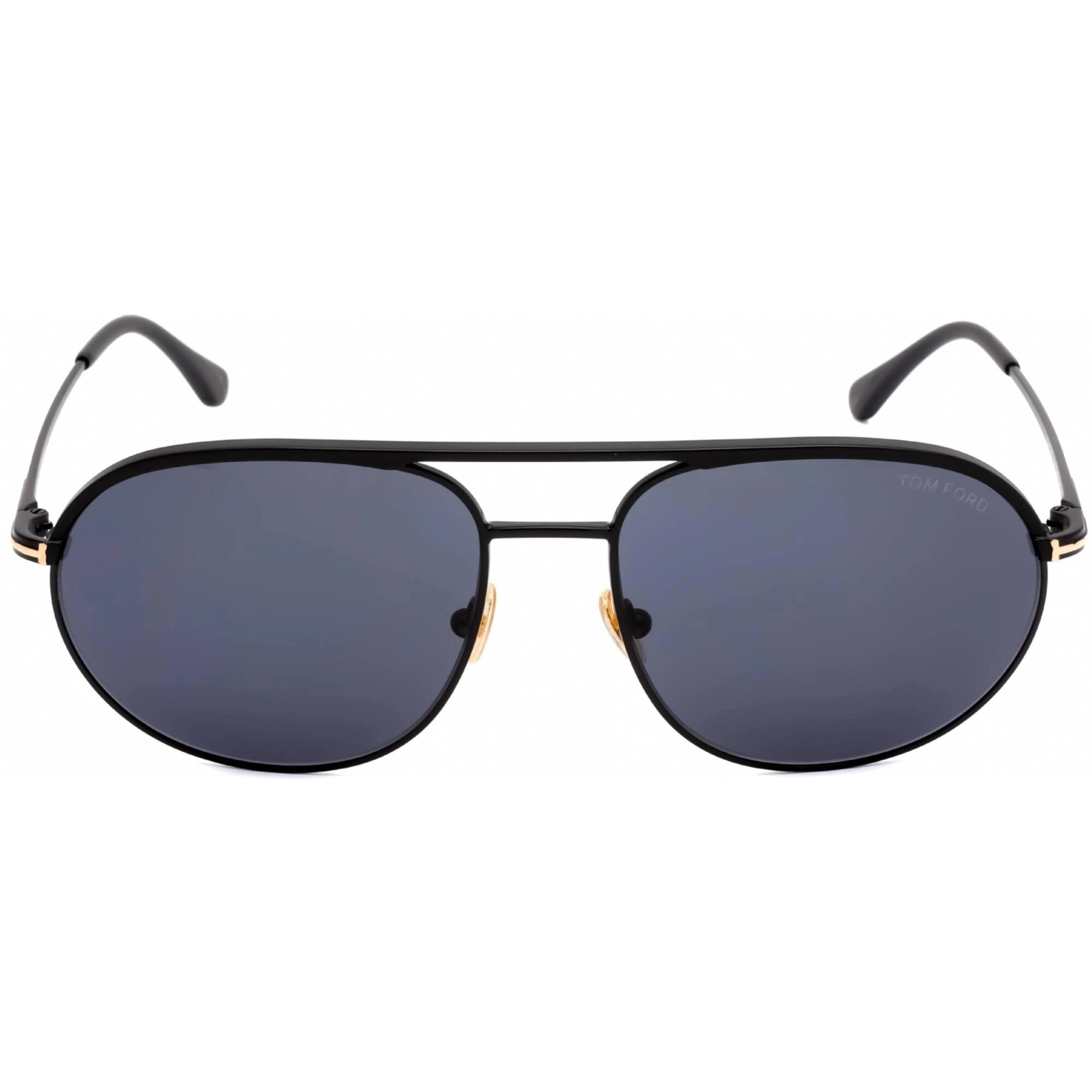 Tom Ford Women's Sunglasses - Matte Black Round Metal Frame Smoke Lens | FT0772 02A