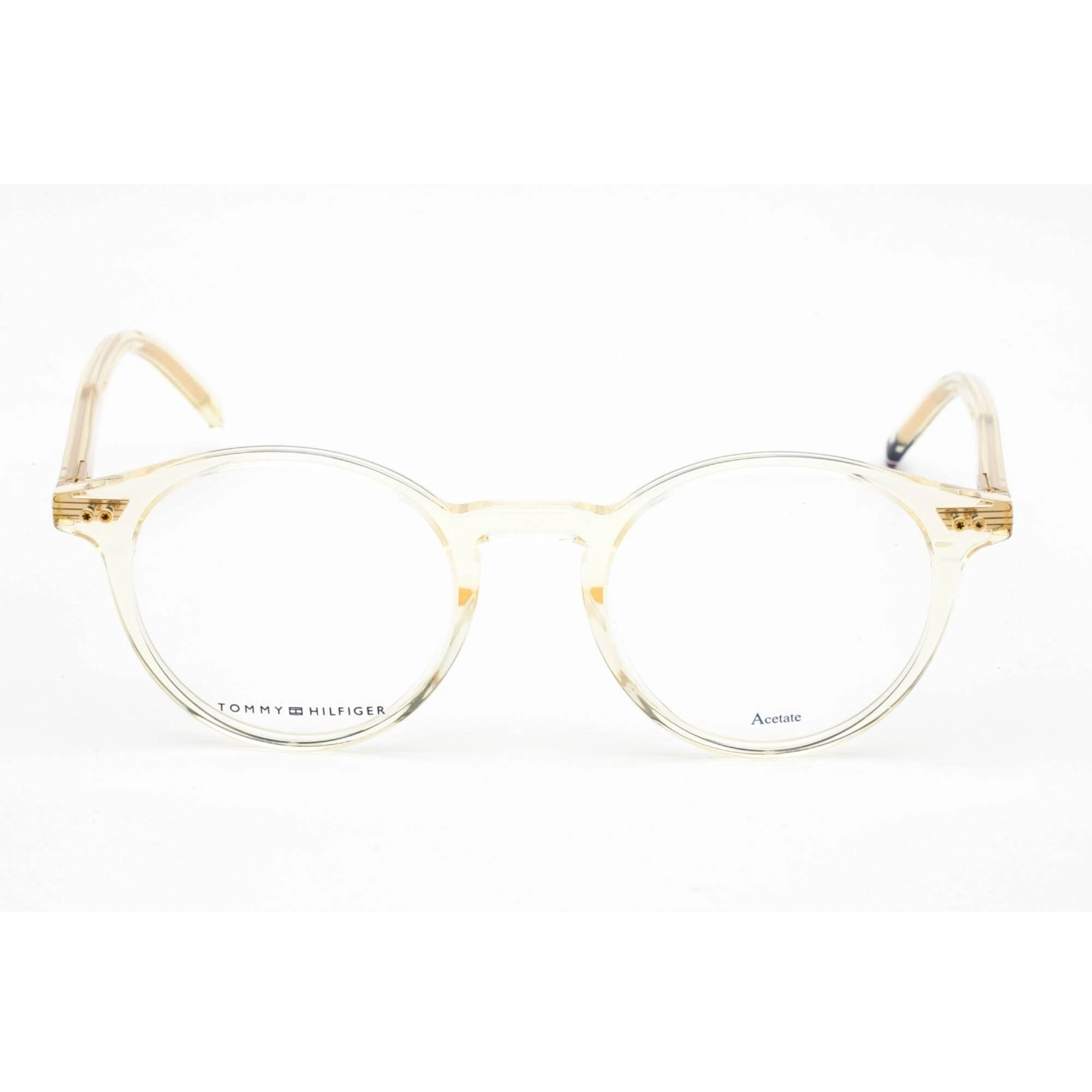 Tommy Hilfiger Women's Eyeglasses - Champagne Round Frame Clear Lens | TH 1813 0HAM 00