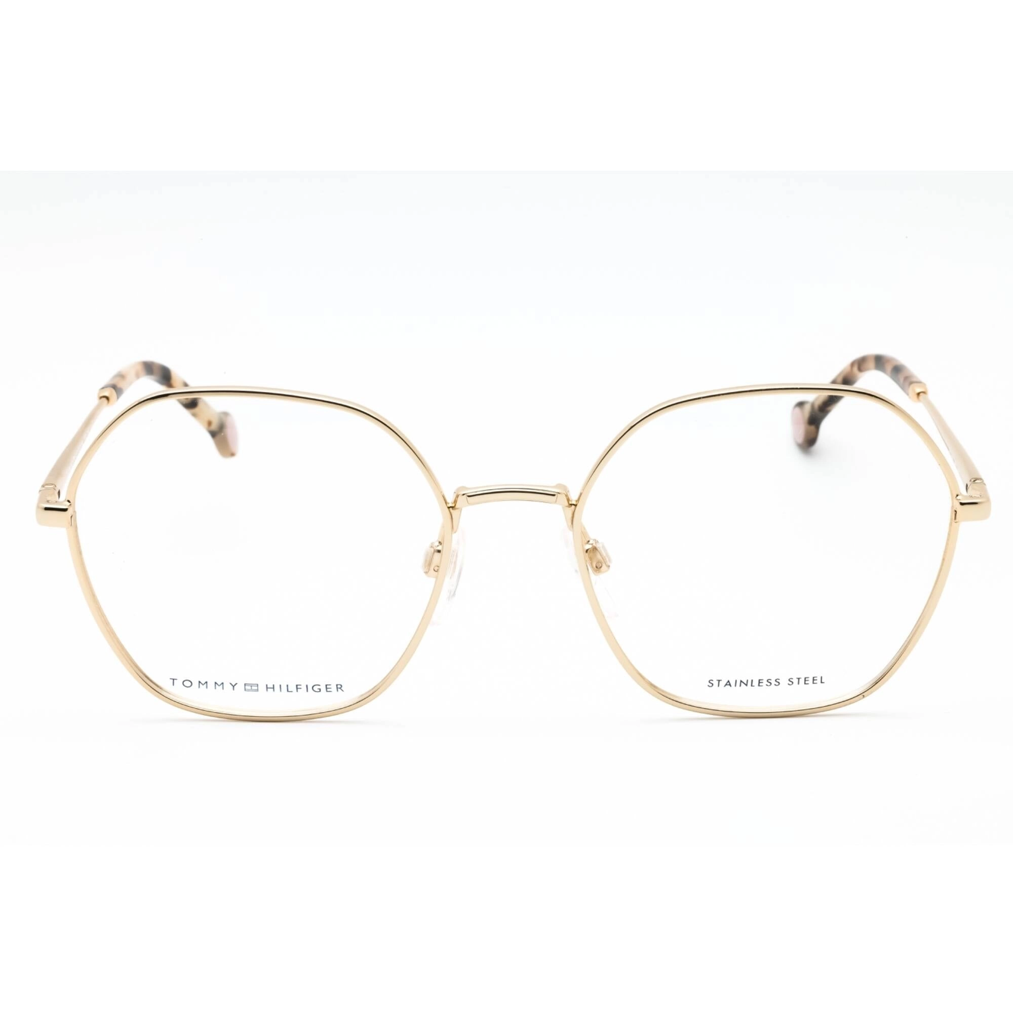 Tommy Hilfiger Women's Eyeglasses - Gold Geometric Full Rim Frame | TH 1879 0J5G 00