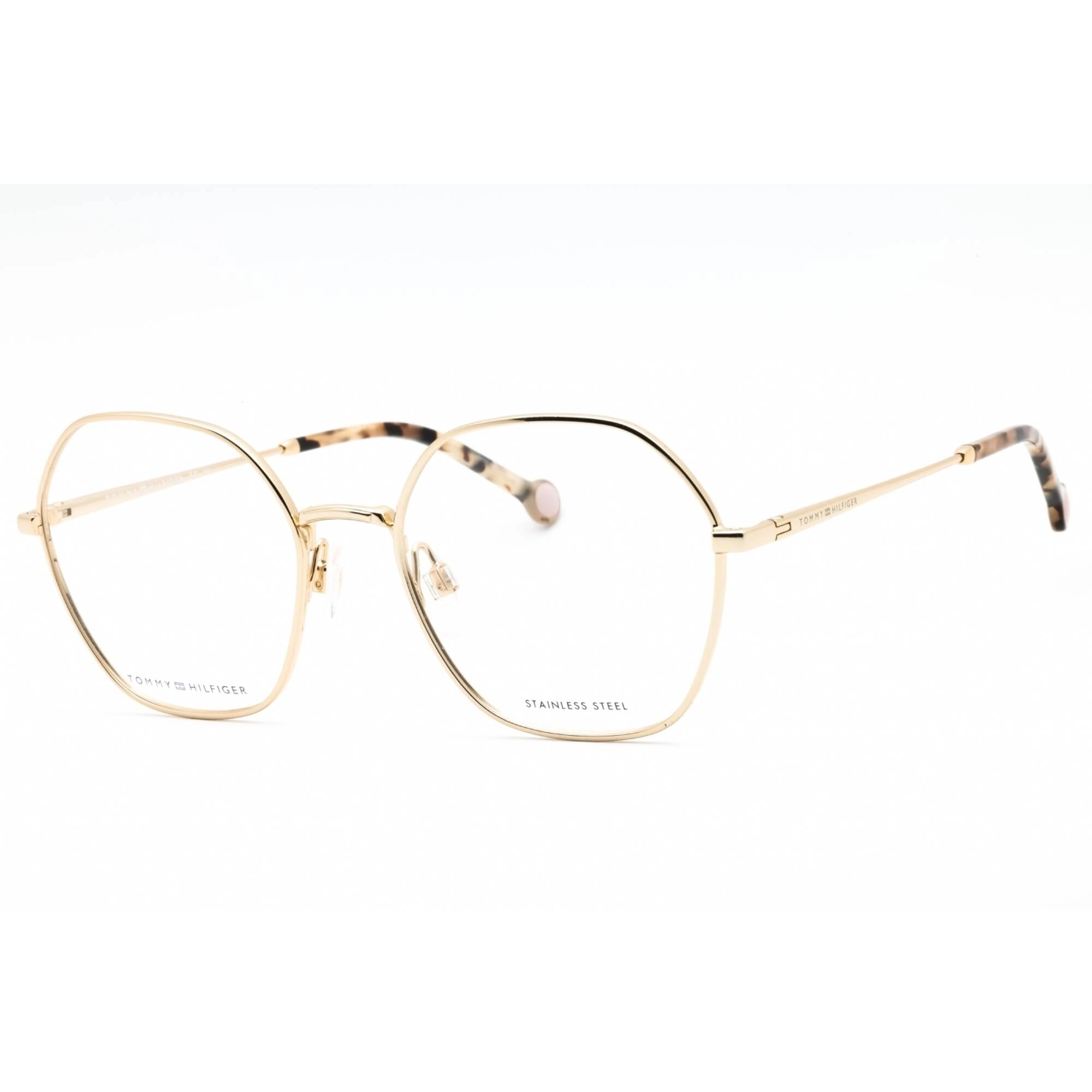 Tommy Hilfiger Women's Eyeglasses - Gold Geometric Full Rim Frame | TH 1879 0J5G 00