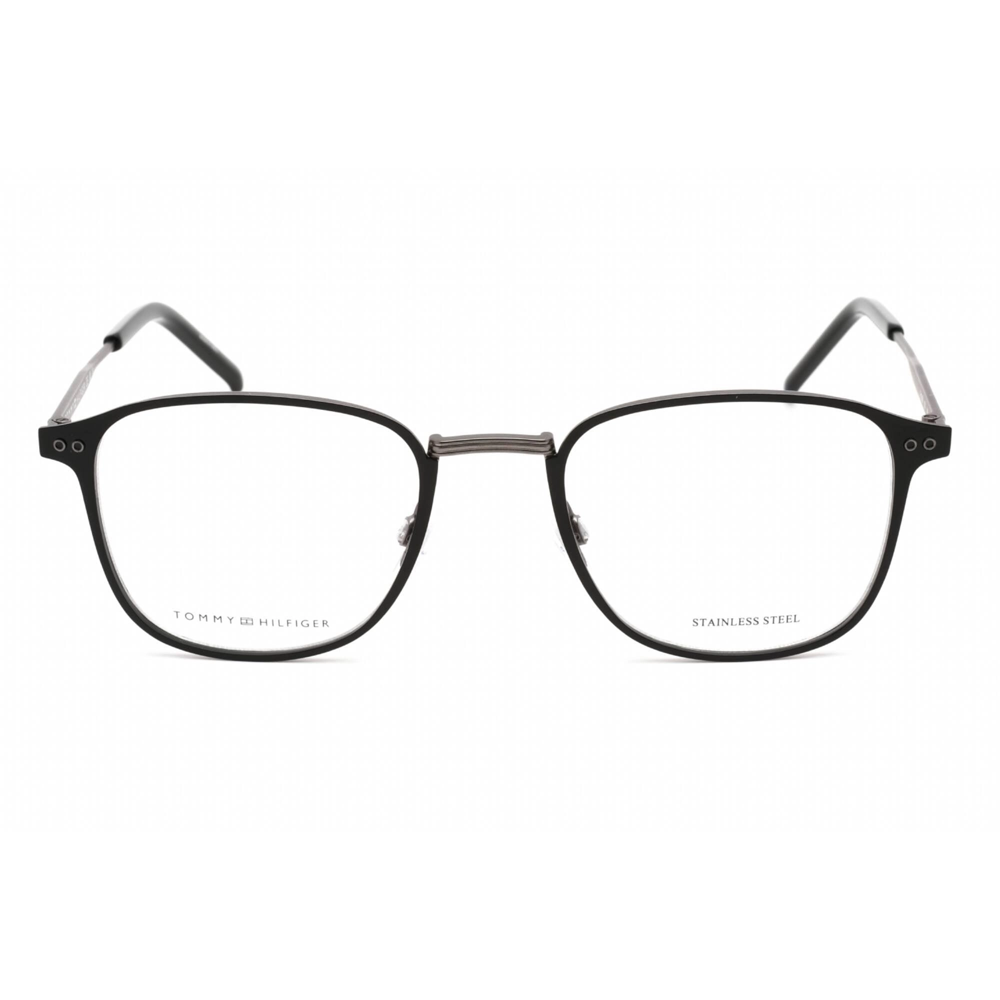Tommy Hilfiger Women's Eyeglasses - Square Matte Black Metal Frame | TH 2028 0003 00