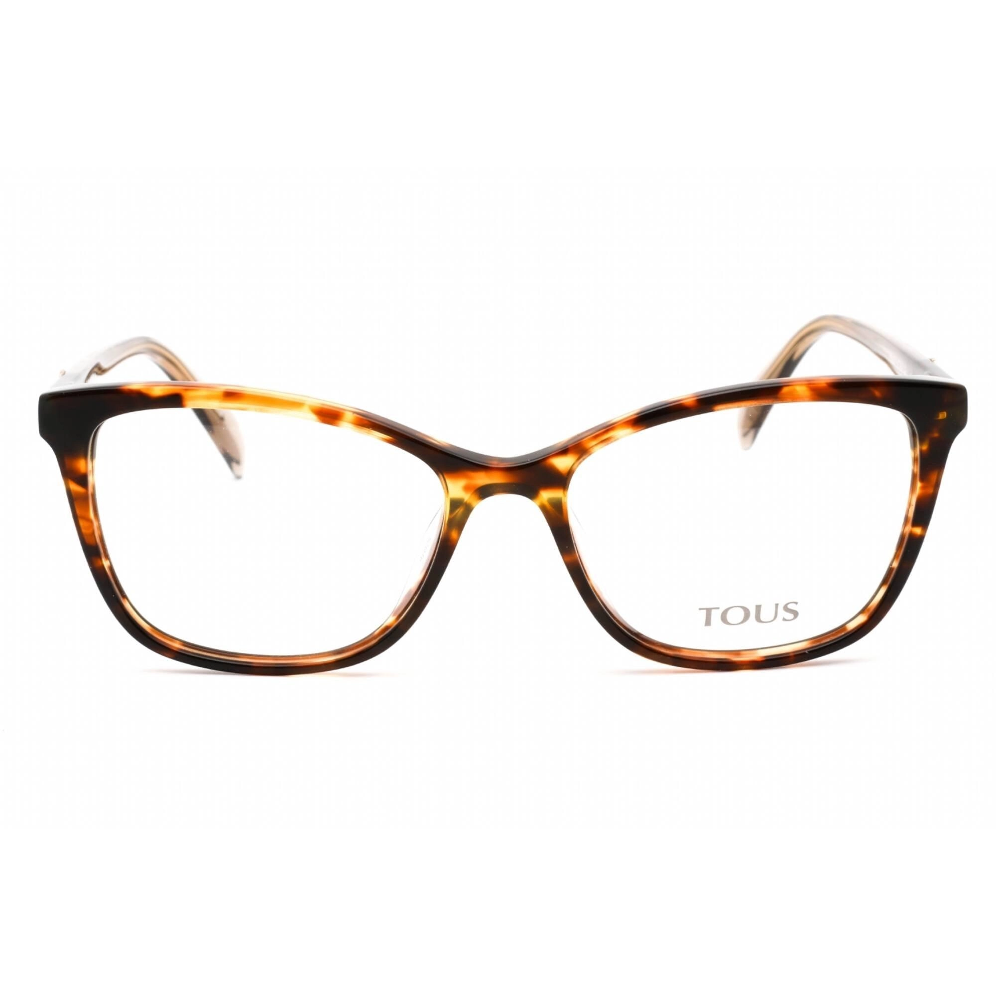 Tous Women's Eyeglasses - Full Rim Shiny Brown Havana/Yellow Frame | VTOB36V 0743