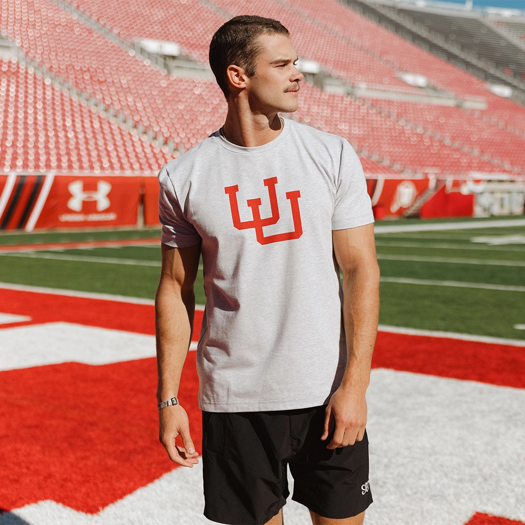 Utah Men's Classic Tee, Heather Grey