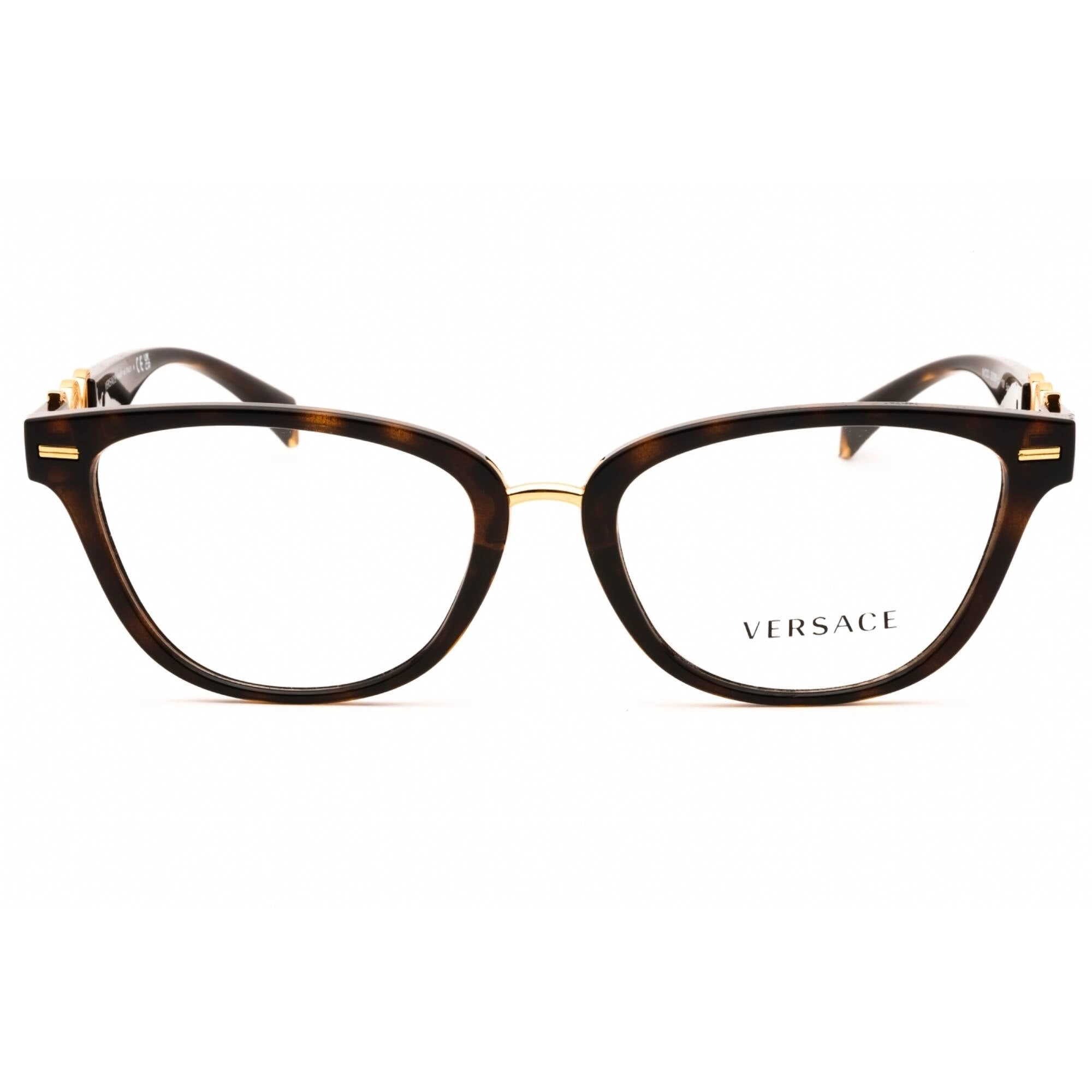 Versace Women's Eyeglasses - Dark Havana Nylon/Metal Cat Eye Frame | 0VE3336U 108