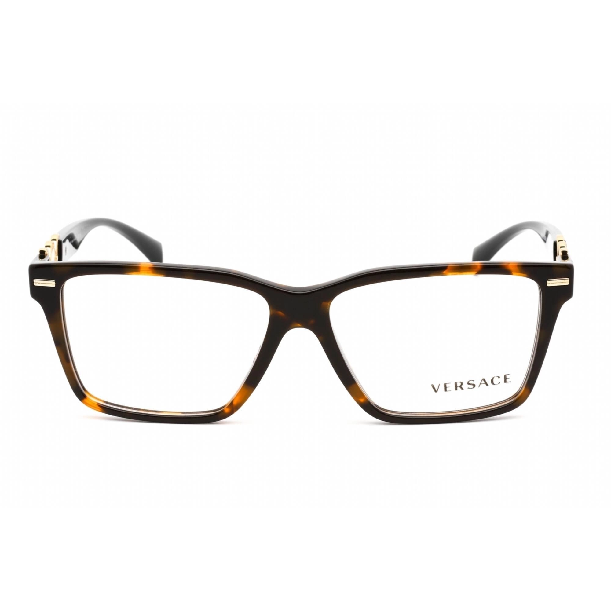 Versace Women's Eyeglasses - Full Rim Rectangular Havana Plastic Frame | 0VE3335 5404