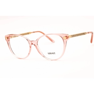 Versace Women's Eyeglasses - Transparent Pink Acetate Full Rim Frame | 0VE3353 5323