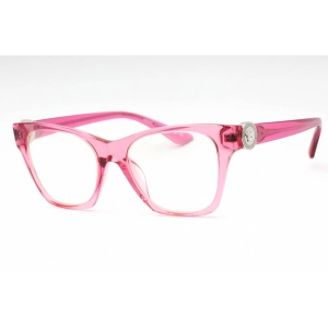 Versace Women's Eyeglasses - Transparent Pink Cat Eye Full Rim Frame | 0VE3341U 5421