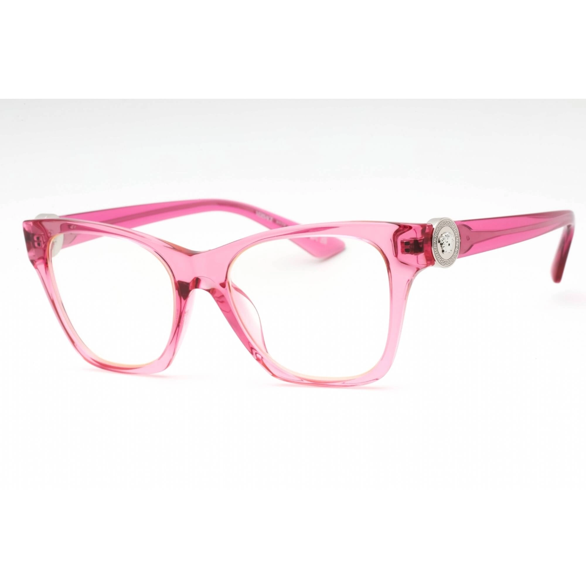 Versace Women's Eyeglasses - Transparent Pink Cat Eye Full Rim Frame | 0VE3341U 5421
