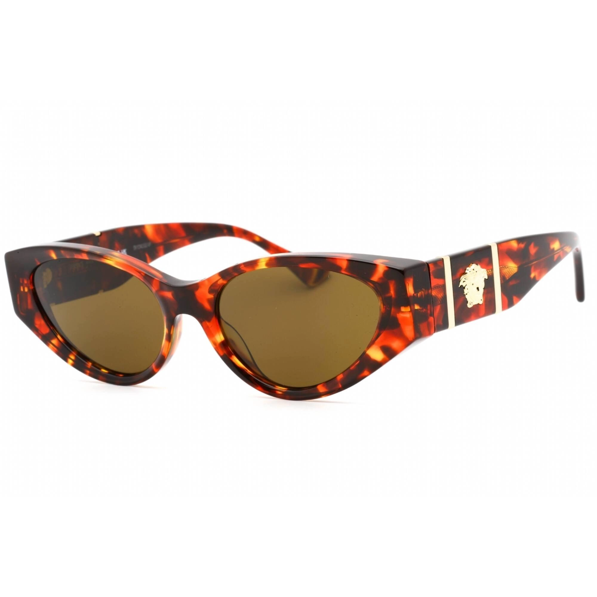 Versace Women's Sunglasses - Havana Plastic Frame Dark Brown Lens | 0VE4454 543773