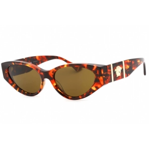 Versace Women's Sunglasses - Havana Plastic Frame Dark Brown Lens | 0VE4454 543773
