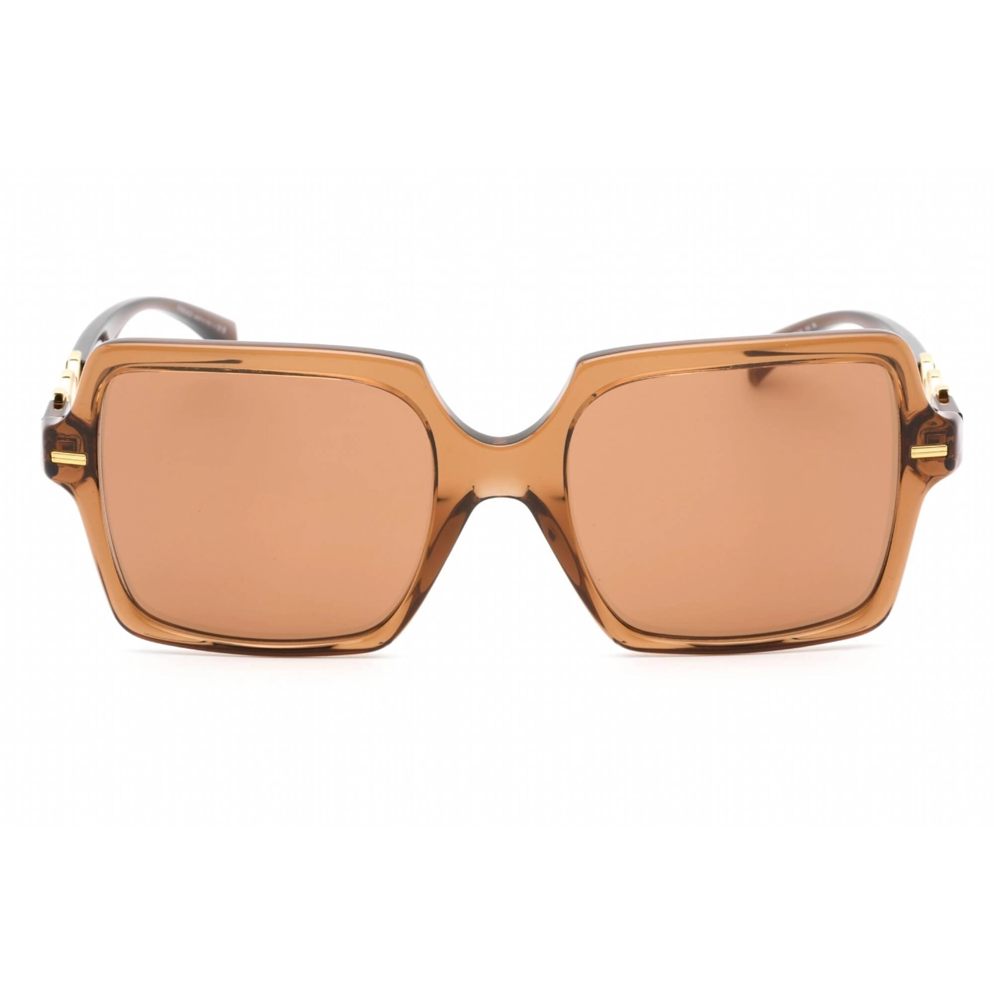 Versace Women's Sunglasses - Transparent Brown Acetate/Metal Square | 0VE4441 5028/O