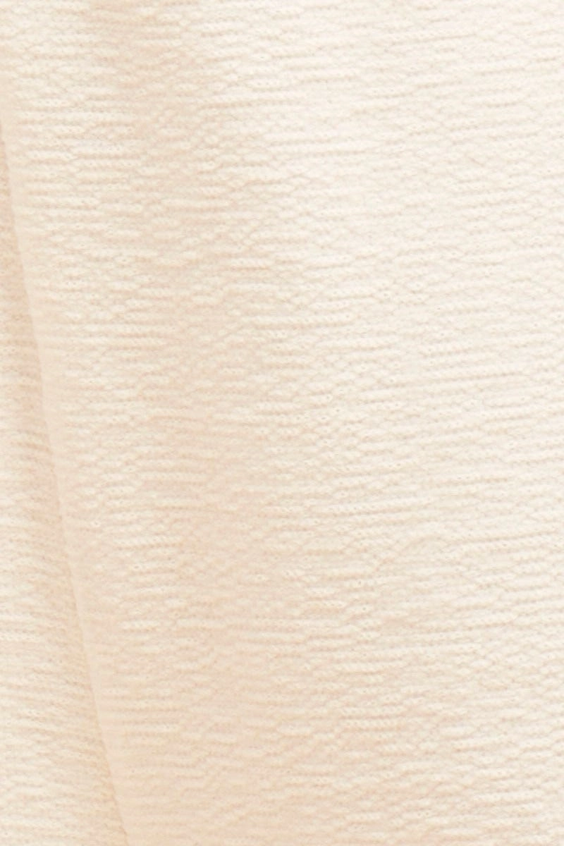 White Remi Textured Cotton Short