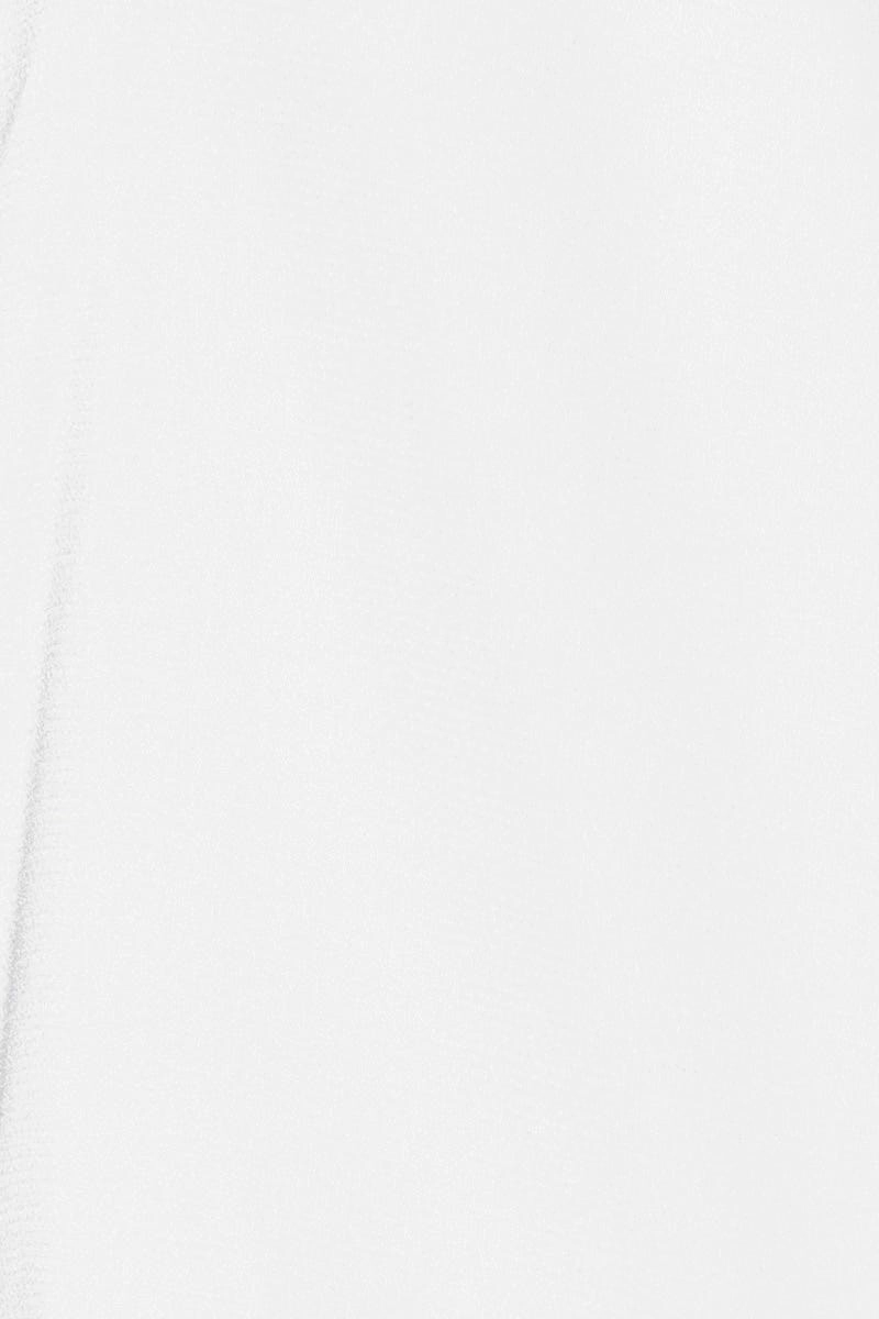 White Scarf Top Long Sleeve Crop