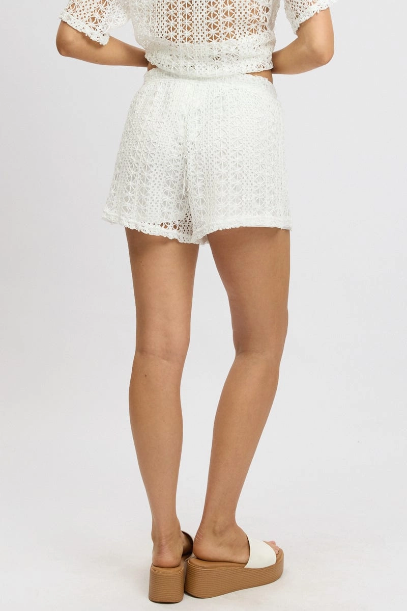 White Shorts Elasticated Waist